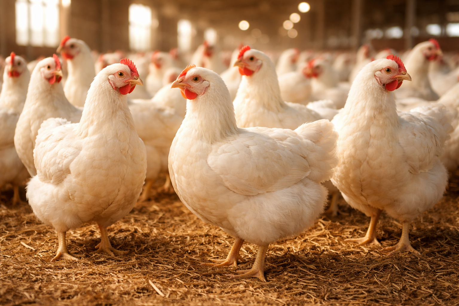 Grown broiler stock for dispatch